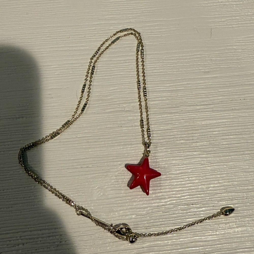 Kendra Scott Red Star Pendant Necklace